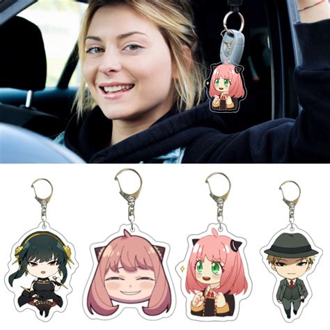 Buy Keyohome Anime Spy Family Keychain Acrylic Anime Pattern Keychain ...