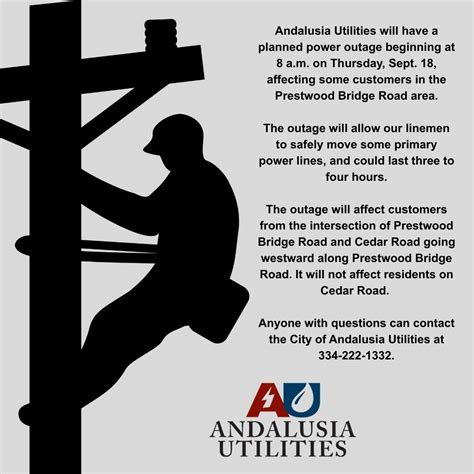 Planned power outage Sept. 18 - The Andalusia Star-News | The Andalusia ...