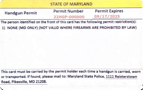 Maryland Wear and Carry Permits - Maryland Shall Issue®, Inc.