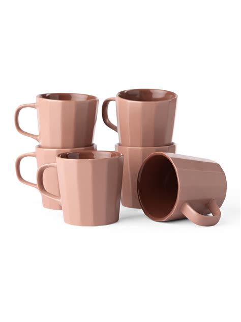 Clay Craft Armada Pebble Dual Tone Coffee Mugs | Set of 6 – Clay Craft ...