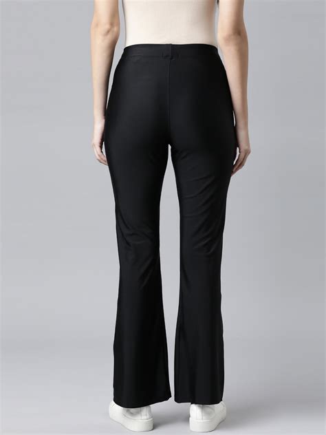 Black Nylon Stretch Bell Bottom – Go Colors India