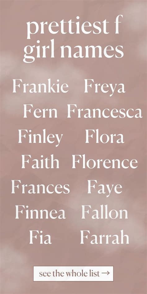 2024's Top Baby Girl Names Starting with F (Unique Girl Names List/F ...