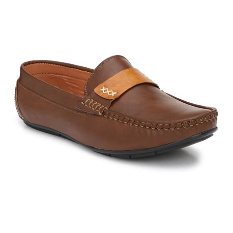 Buy Knoos Men's Brown Synthetic Leather Casual Loafer Online @ ₹619 ...