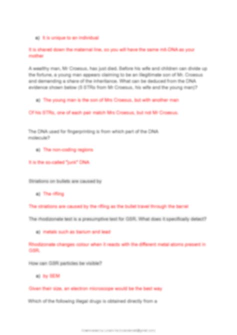 Image result for Forensic Science Test Questions