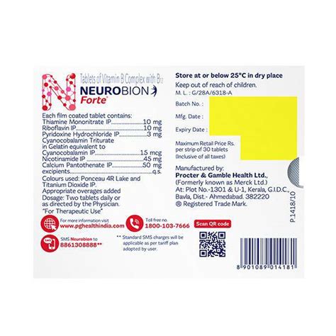 Neurobion Forte Tablet 30'S | ANJANI MEDICAL