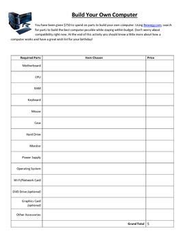 Build Your Own Computer Worksheet 的图像结果