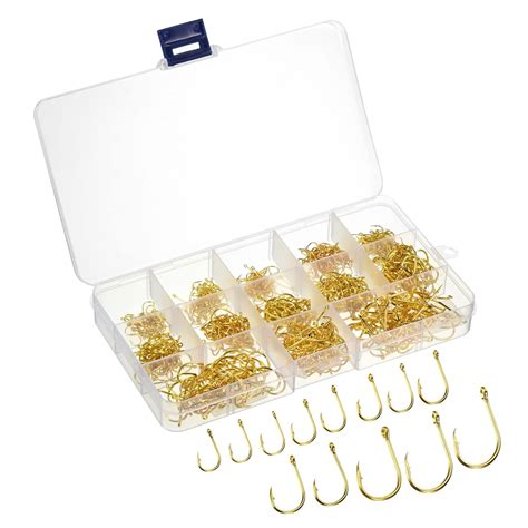 PATIKIL 13 Sizes Catfish Hooks, 650 Pack 3#-15# Claw Fish Hook Fishing ...
