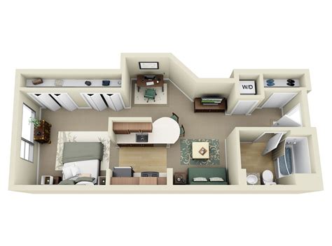 Modern 2 Bedroom Apartment Floor Plan