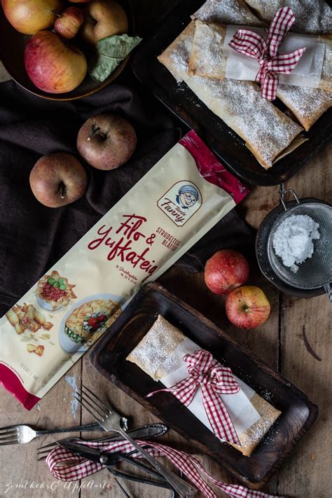 Rezept für winterlich gewürzte Mini Apfelstrudel-Päckchen to go