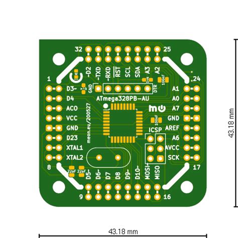 ATmega328P base schematics and components