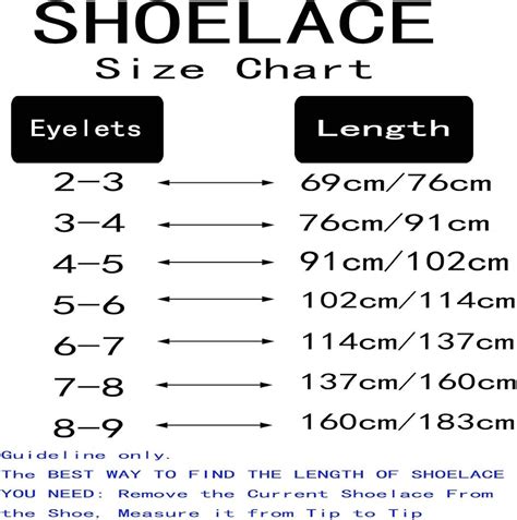 Kiwi Shoelace Size Chart at Wilma Aron blog