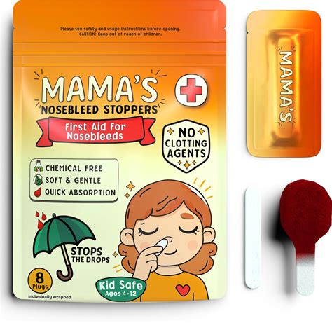 Amazon.com: Mama’s Club Nosebleed Stoppers – Soft Nose Plugs for Kids, Chemical-Free Clotting ...