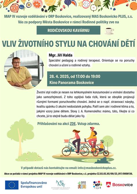 Vliv životního stylu na chování dětí, Kino Boskovice, Blansko, 28 April ...