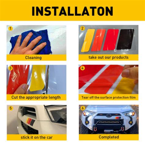 Tri-Color Stripe Decal Sticker For Toyota Tacoma TRD | Ubuy India