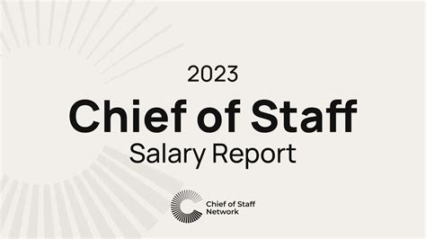 Chief of Staff Salary Report 2023
