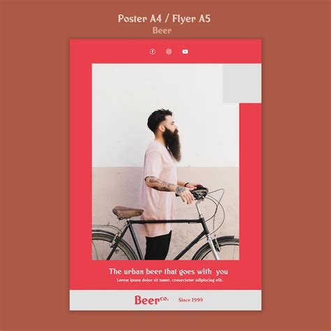 Modèle d'affiche de barbe urbaine | PSD Gratuite