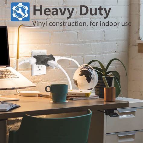 Buy 3-Outlet Grounding Adapter, Kasonic [UL Listed] Plug Extender ...