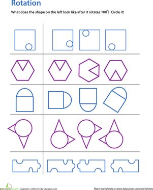 Image result for Basic Rotation Worksheet