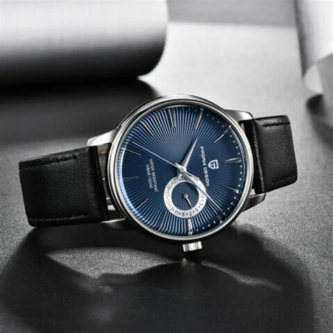 PAGANI DESIGN PD-1654 Japan Quartz Men Business Pilot Watch Leather Ba ...