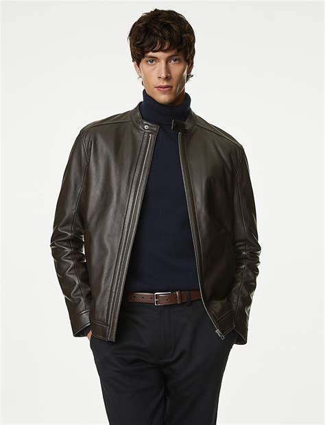 Buy Leather Biker Jacket at Marks & Spencer