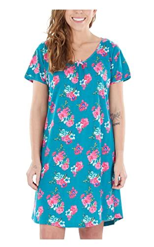 Buy Sleepyheads Women's Cotton Short Sleeve Nightgown Sleepshirt Sleep ...