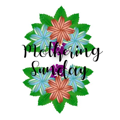 Happy Sunday Clipart Hd PNG, Happy Mothering Sunday With Flower Vector ...