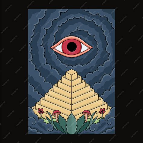 Un œil au-dessus du triangle pyramidal symbole de tous les yeux qui ...