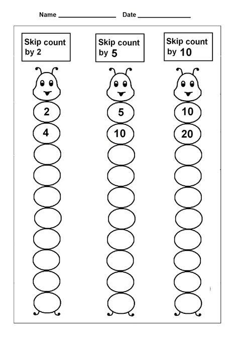 Printable Skip Count by 5 Worksheets | Activity Shelter