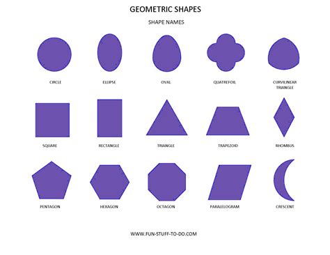Geometric Shapes Worksheets | Free To Print