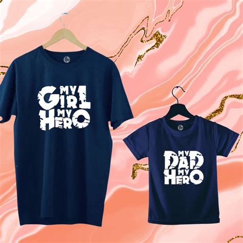 My Dad My Hero My Girl My Hero Father Daughter T-Shirts – T Bhai