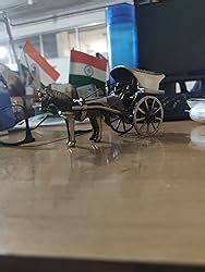 Buy Two Moustaches Brass Horse Cart Replica Showpiece, Showpieces for ...