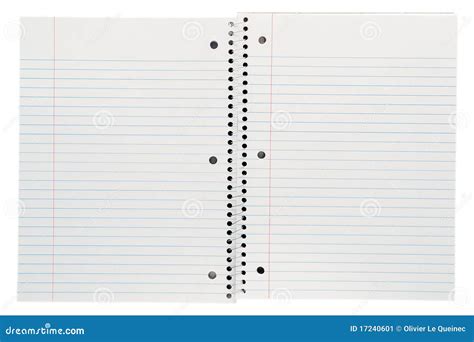 Spiral Bound Blank Paper Open Composition Notebook Stock Image - Image ...