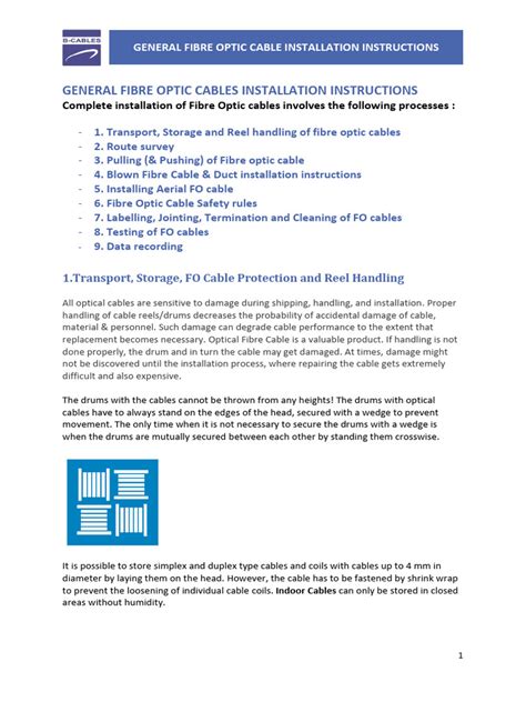 Fiber Optic Cable Installation Guide 的图像结果