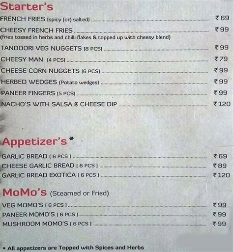 Menu at Cheeze N Freeze, Chennai, No. 27