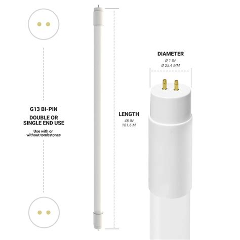 NUWATT (30 Pack) 4 FT LED Linear T8 Tube Light Bulb 120-Watt EQ T8 ...