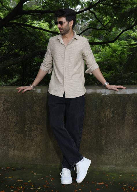 Self-Design Full-Sleeve Shirt - Sandal – Snipes