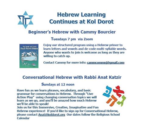 Image result for Hebrew Classes