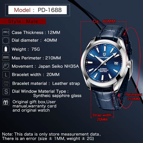 Pagani Design PD-1688 40MM (Seiko NH35A Automatic Movement) Mechanical ...