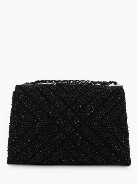 Dune Richmond Embellished Shoulder Bag, Black