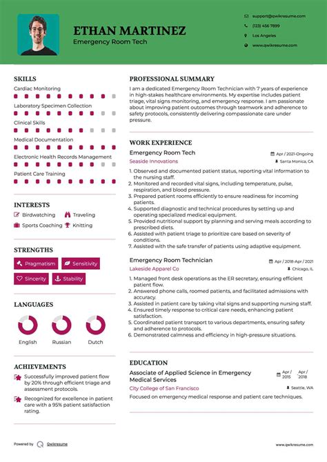 10+ Emergency Room Technician Resume Samples & Templates for 2025