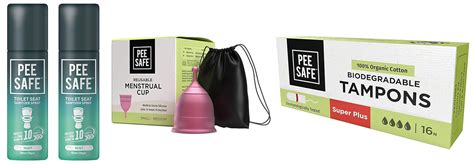 Buy Pee Safe Menstrual Cups For Women & PEESAFE Toilet Seat Sanitizer ...