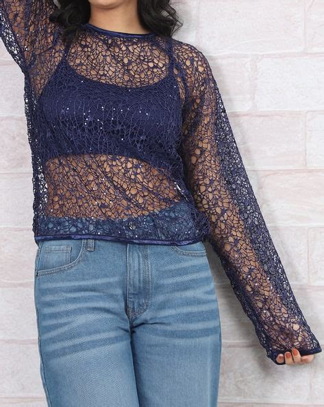 Buy Navy Tops for Women by Shein Online | sheinindia.in