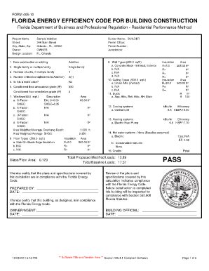 Fillable Online floridabuilding Form 405-2010 for additions - Florida ...