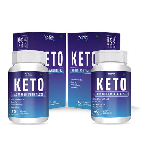 Vokin Biotech Keto Capsules Ultra Weight Loss Fat Burner Supplement ...