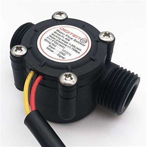 Buy DIGITEN G1/2" Water Flow Sensor with 1.2M(3.9ft) Cable, Food-Grade ...