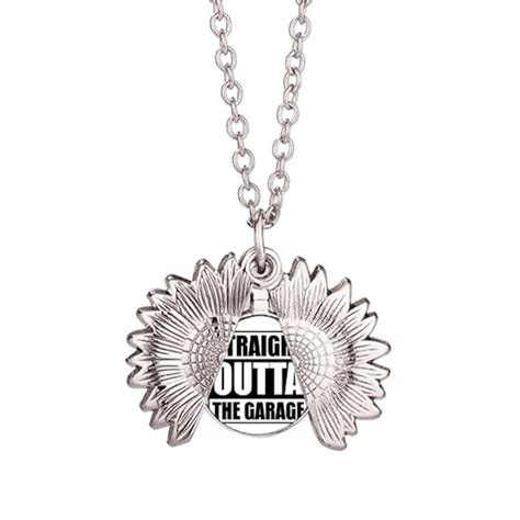 Buy Garage Direct Car Driving Sunflower Necklace Pendant Locket Jewelry ...