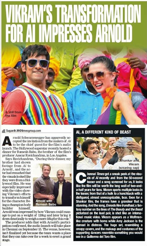VIKRAM'S TRANSFORMATION FOR AI IMPRESSES ARNOLD - Chiyaan Vikram FANS ...