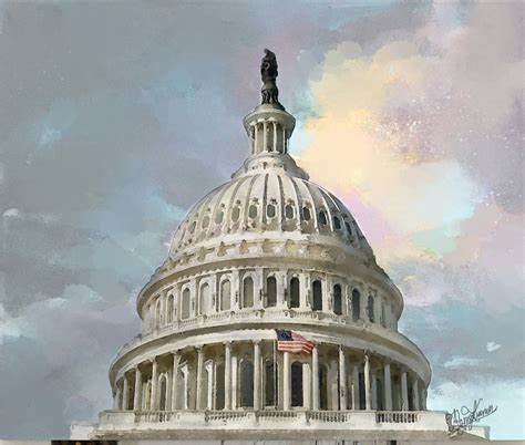 United states capitol washington dc watercolor painting with marker ...