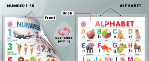 Buy Set of 4 | 2 IN 1 ALPHABET AND NUMBER 1-10, 2 IN 1 NUMBER ...