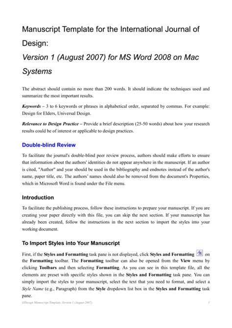 Image result for Research Paper Manuscript Format